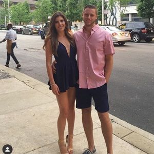 Fun flirty navy blue romper